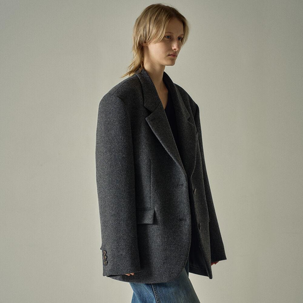 캐시미어 블레이저 코트_charcoal