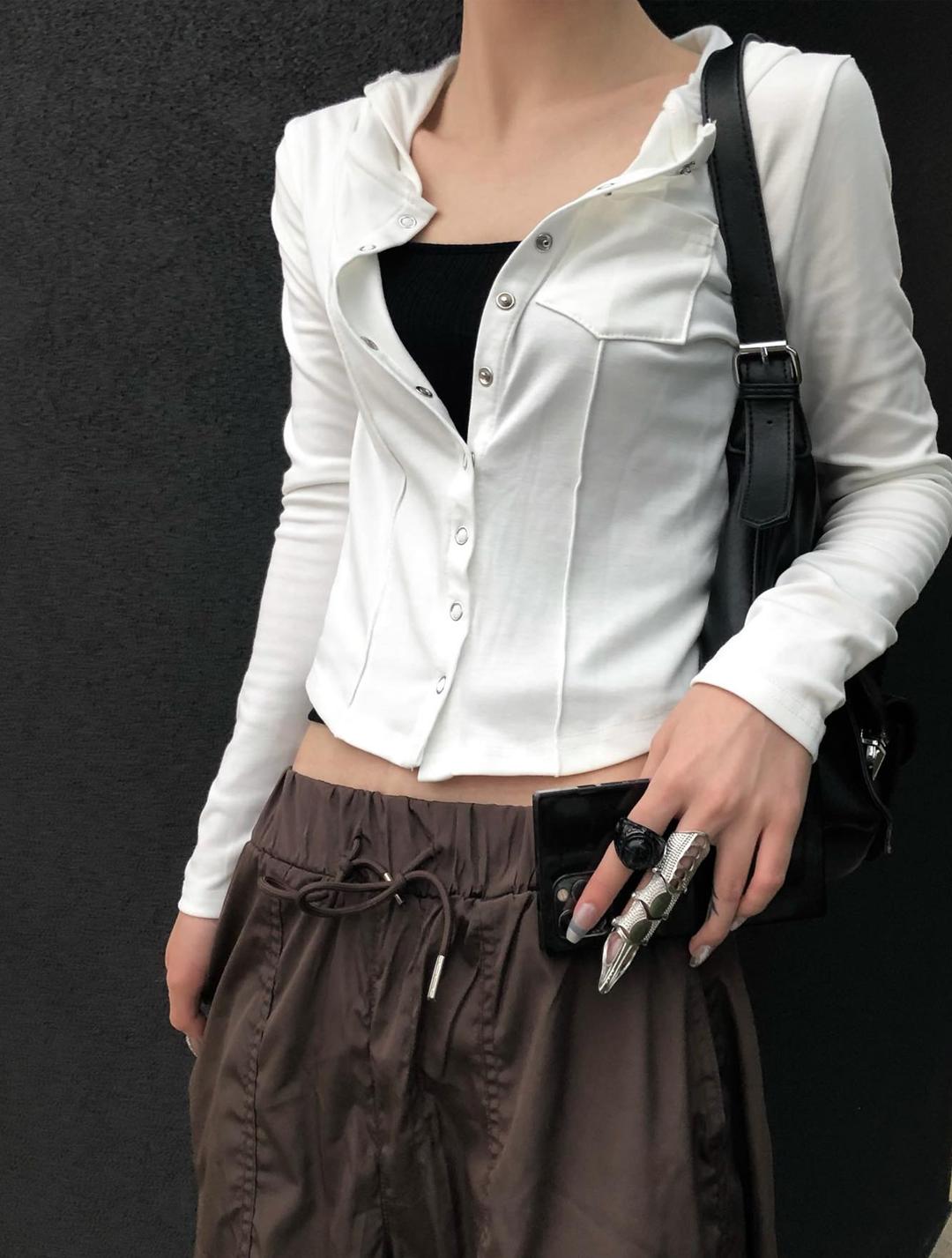 cotton button hood