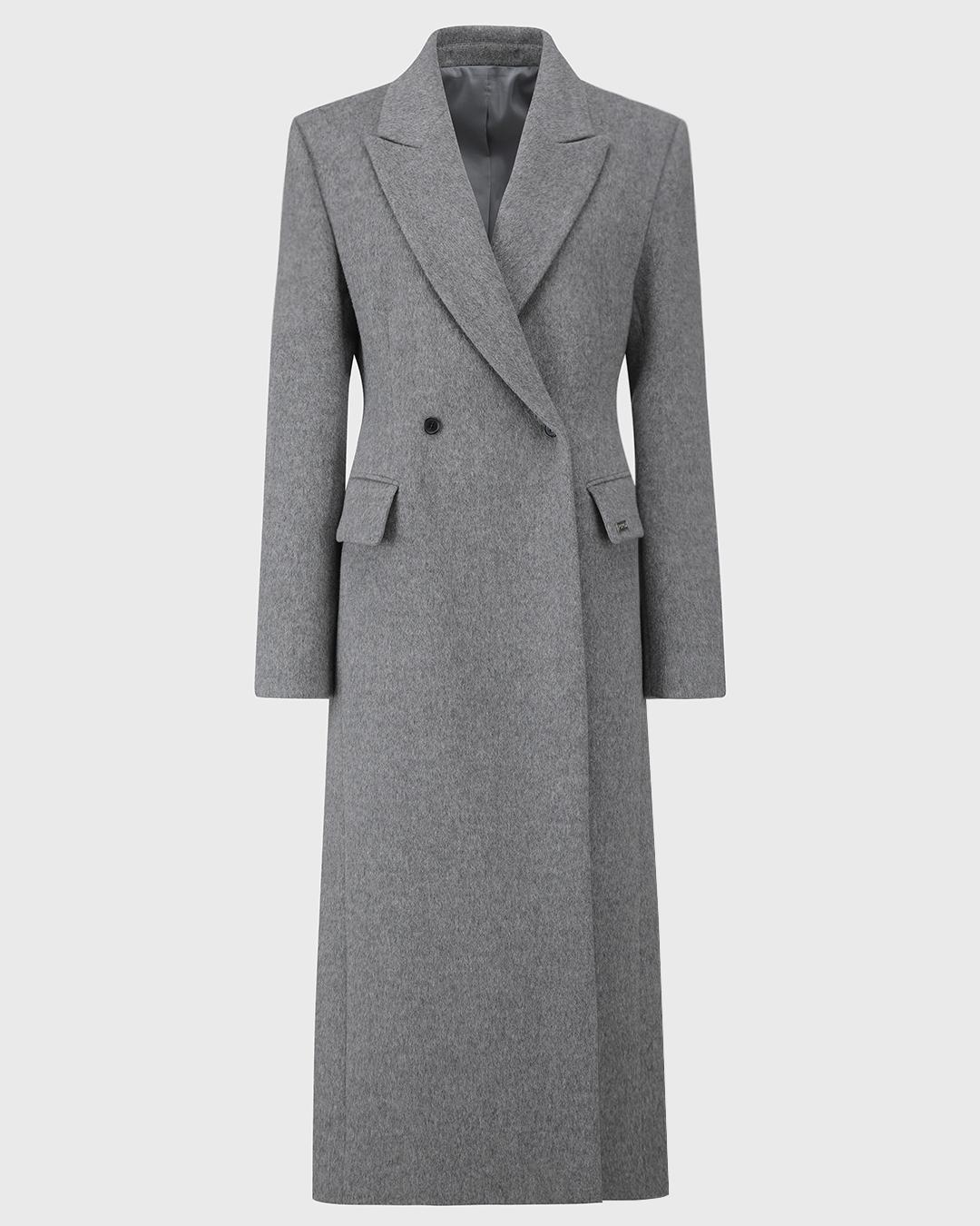TAILORING WOOL DOUBLE COAT_MELANGE GRAY