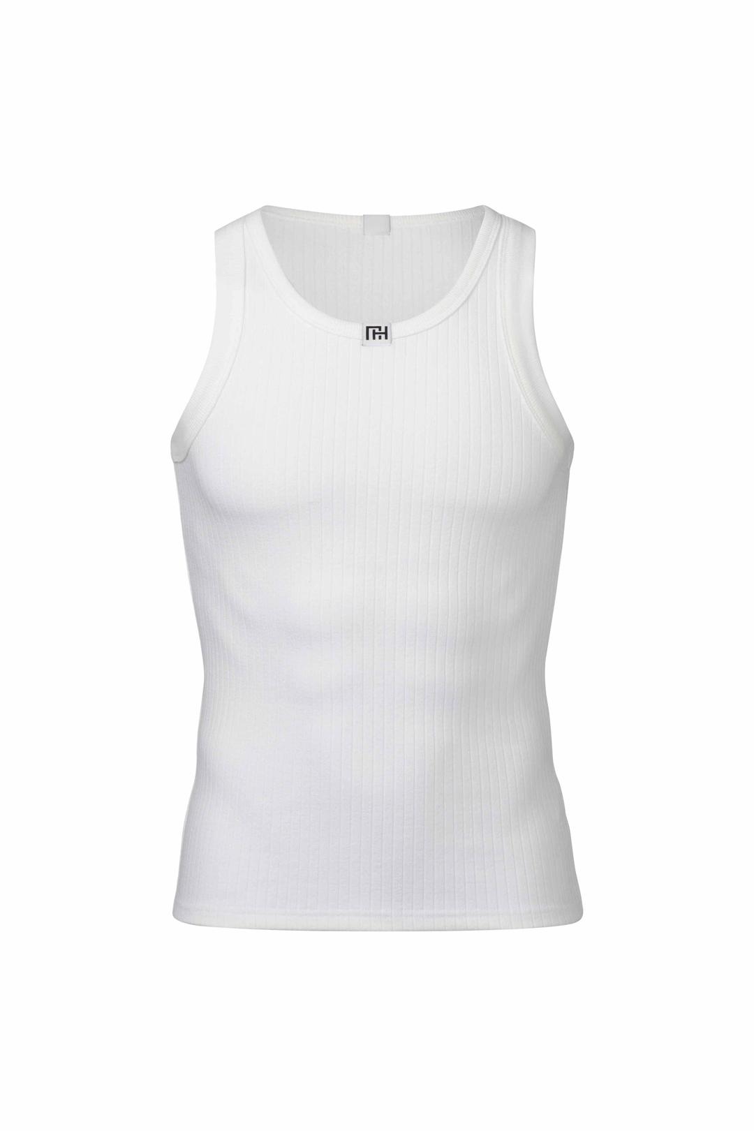 DOUBLE BOLD MONOLOGO TOP WHITE