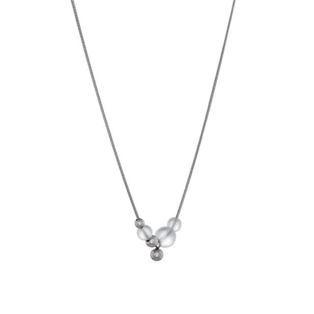 white kettlebell necklace
