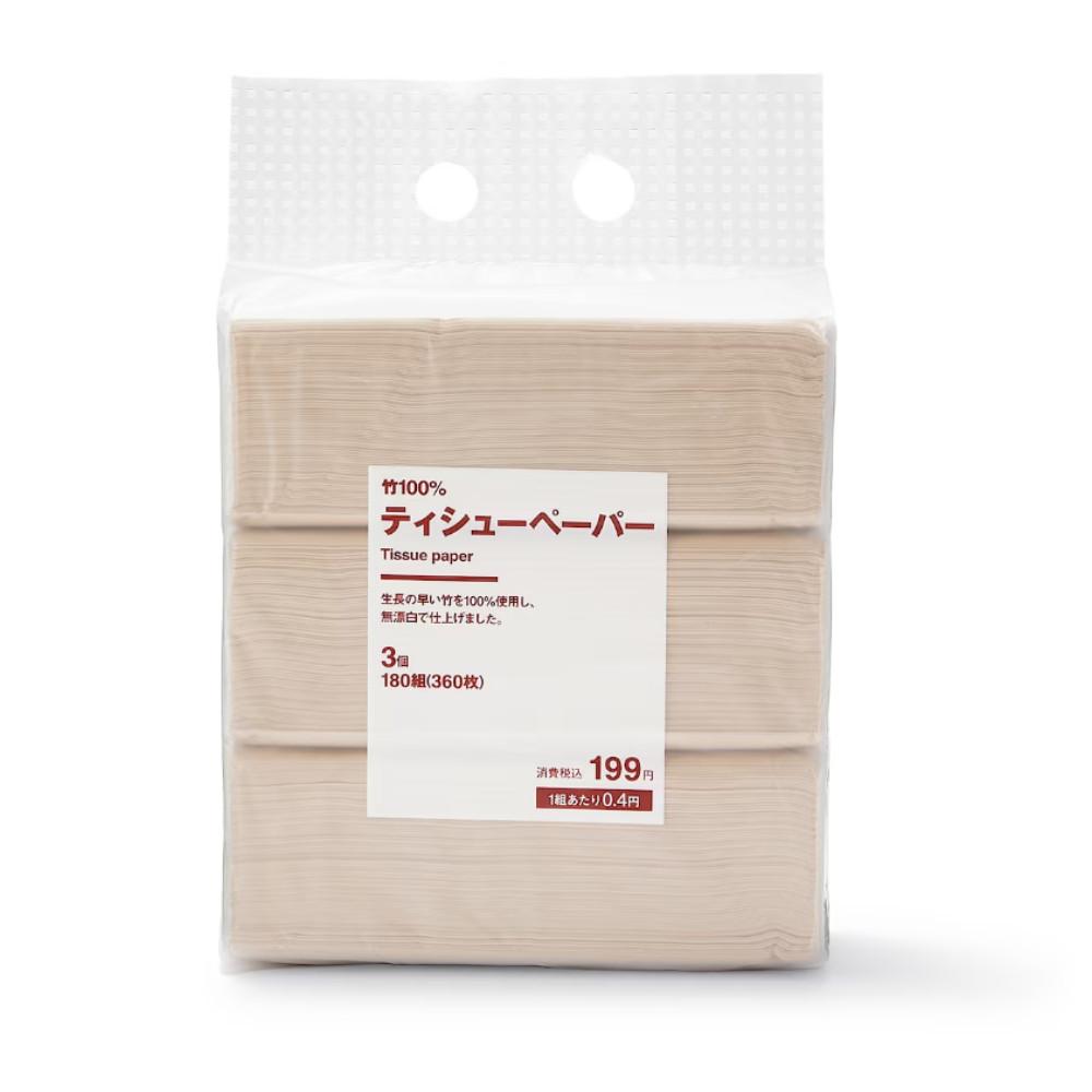 무인양품 대나무 티슈페이퍼 2겹 180쌍(360매)