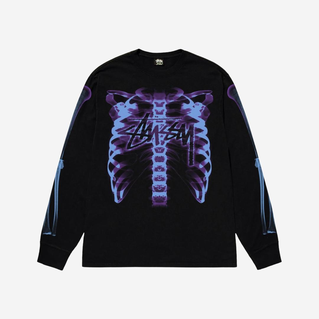 Stussy Rib Cage LS T-Shirt Black