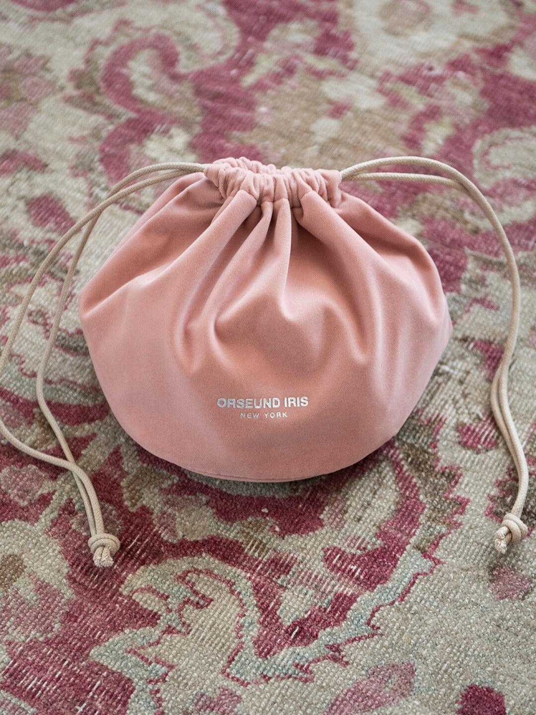 Small Signature Velvet Travel Pouch - Mauve