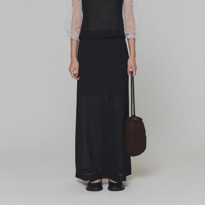SHEER MAXI LONG SKIRT