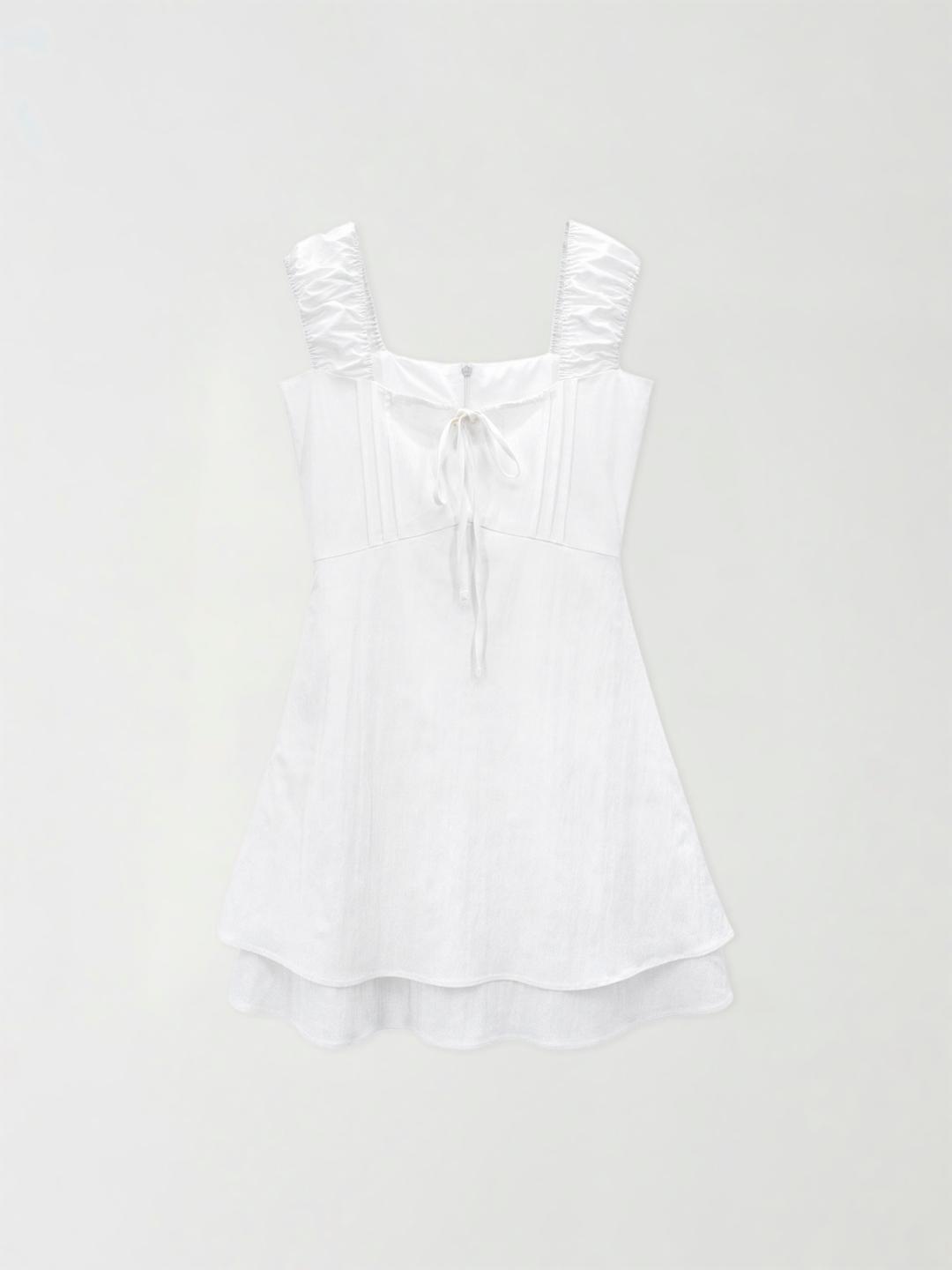 Ribbon Pintuck Mini Dress