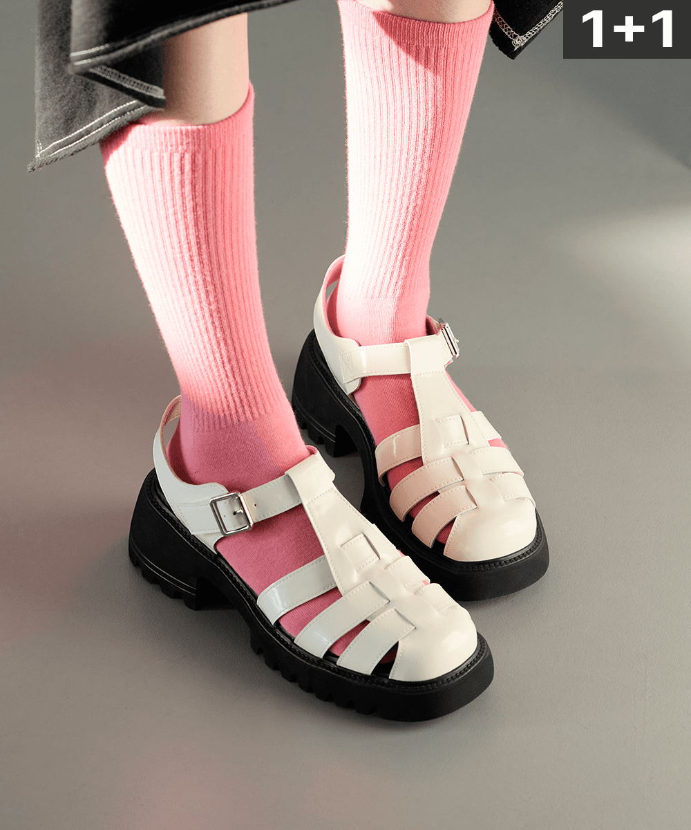 [1+1] 샤너 글로시 플랫폼 피셔맨 샌들 (6cm)
