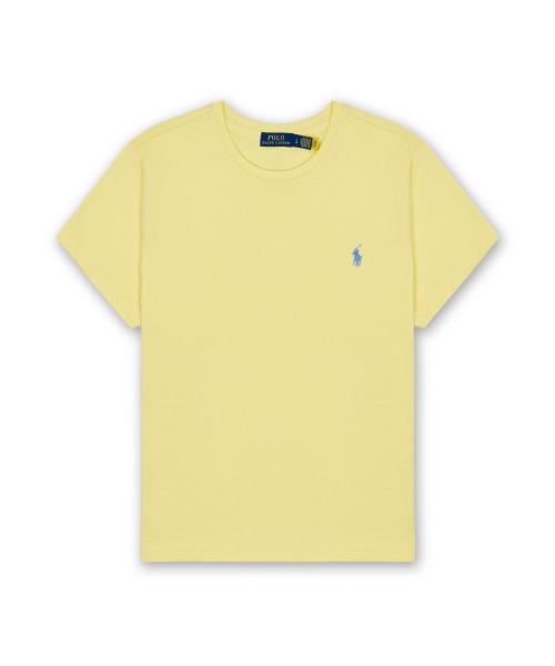 [W]코튼 저지 크루넥 티-옐로우