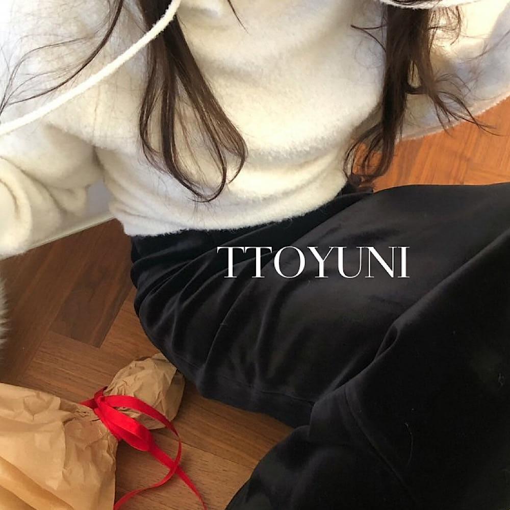 포레스트 forest 누아르 벨벳 스커트 롱 겨울 떠유니