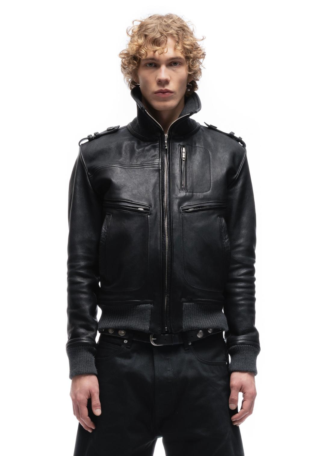 SHADOW OPERATOR LEATHER JACKET BLACK - SMALL