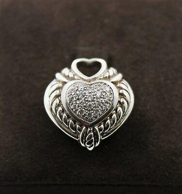 Judith Ripka 스털링 실버 하트 펜던트 CZ 포함