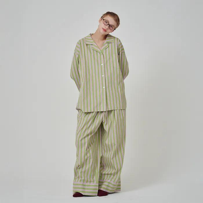 [29CM 단독] (uni)도미토리 시즌 스트라이프 파자마 백년초