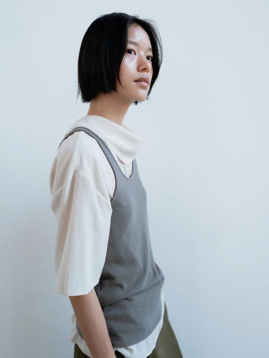 [단독]Wool standard sleeveless (indigo blue / olive / melange gray / ash blue / dusty mud)