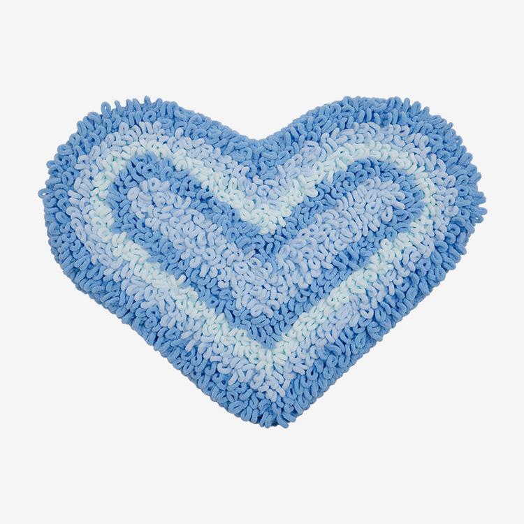 heart beam rug S-size (blue)