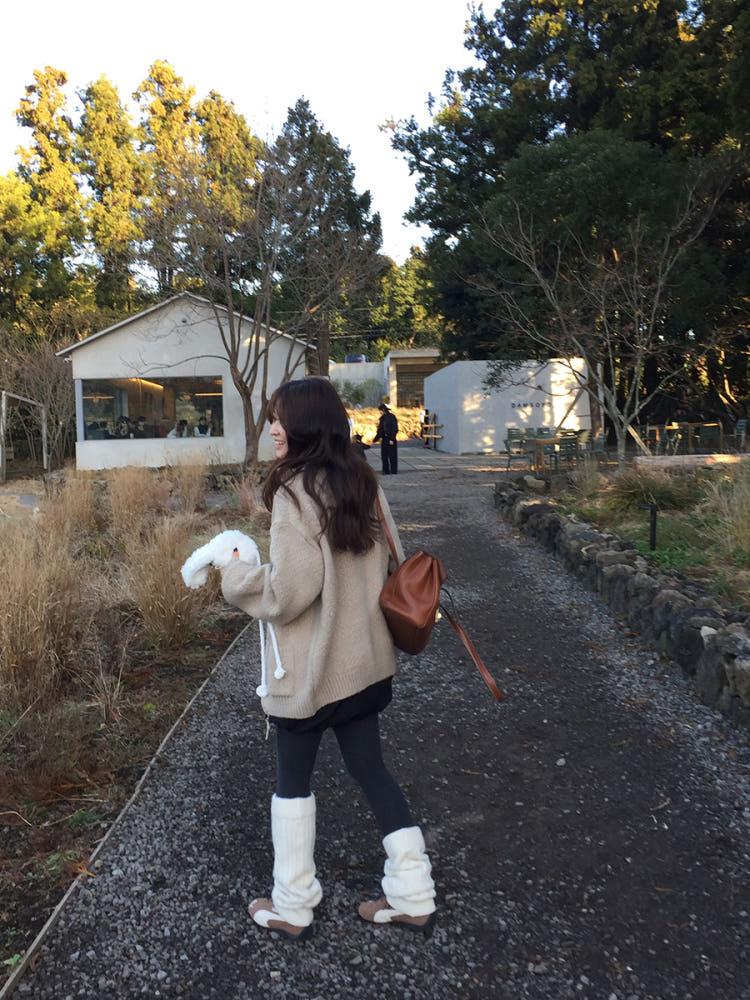 레이 니트 집업 3color