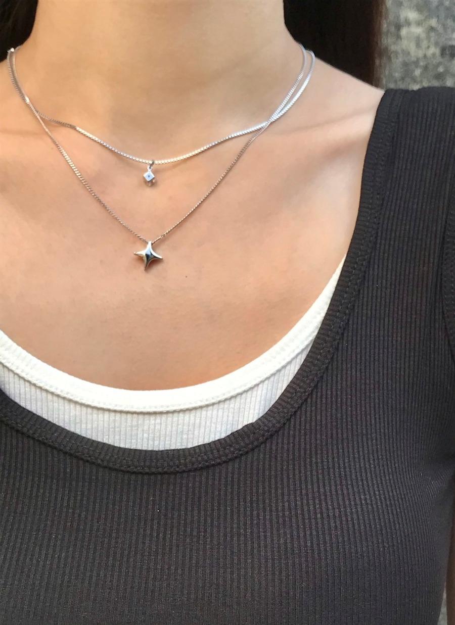 Seri necklace 세리 목걸이 레이어드 큐빅 세트