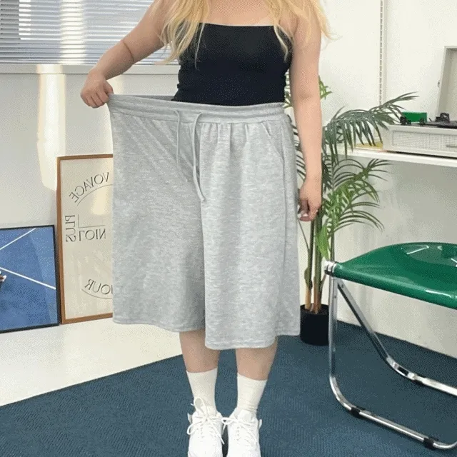 [55-120](하비필수구매!) 하비 버뮤다 팬츠 와이드 트레이닝 빅사이즈 7부 남녀공용 팬츠 2color