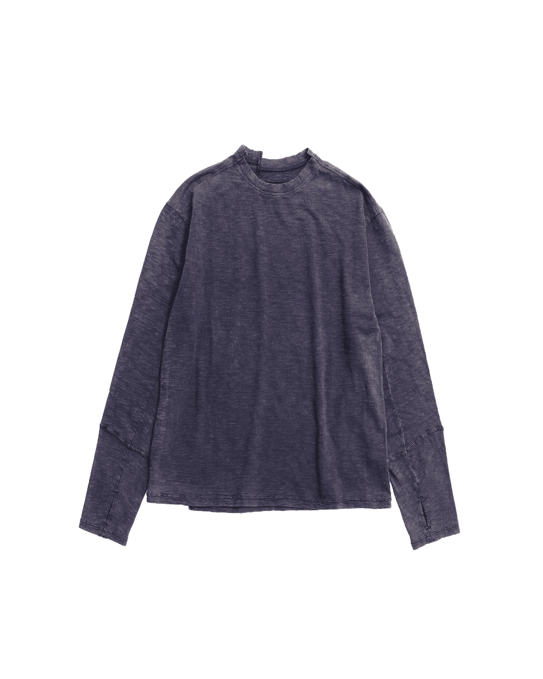 ASYMMETRIC BLEACHED LONG SLEEVE TEE (BLEACHED PURPLE)