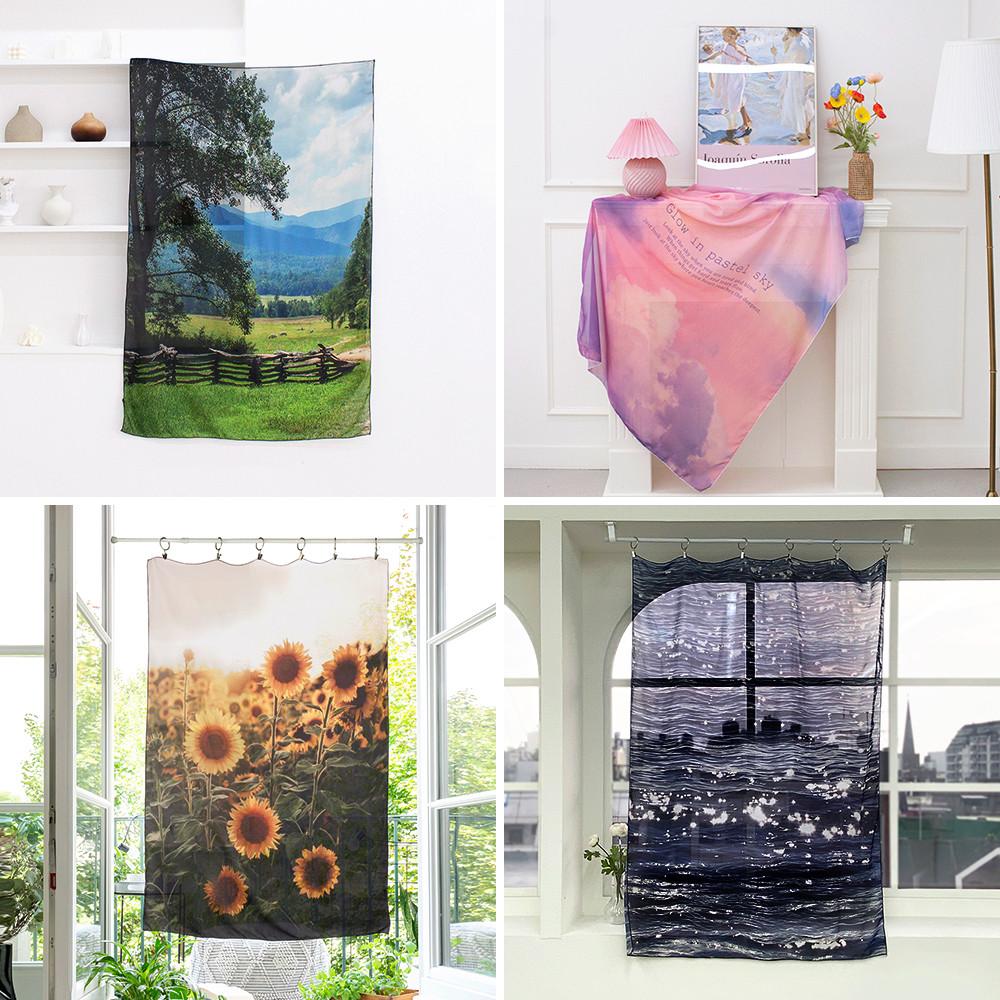 감성 쉬폰 패브릭 포스터 인테리어 풍경 천 포스터 모음