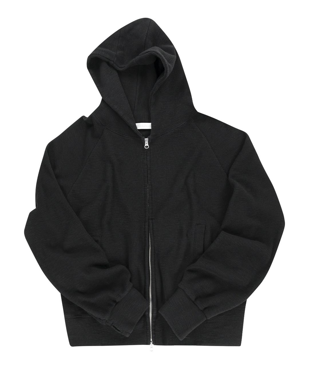 [9/30 예약 배송] SLUB BASIC HOOD ZIP-UP [BLACK]