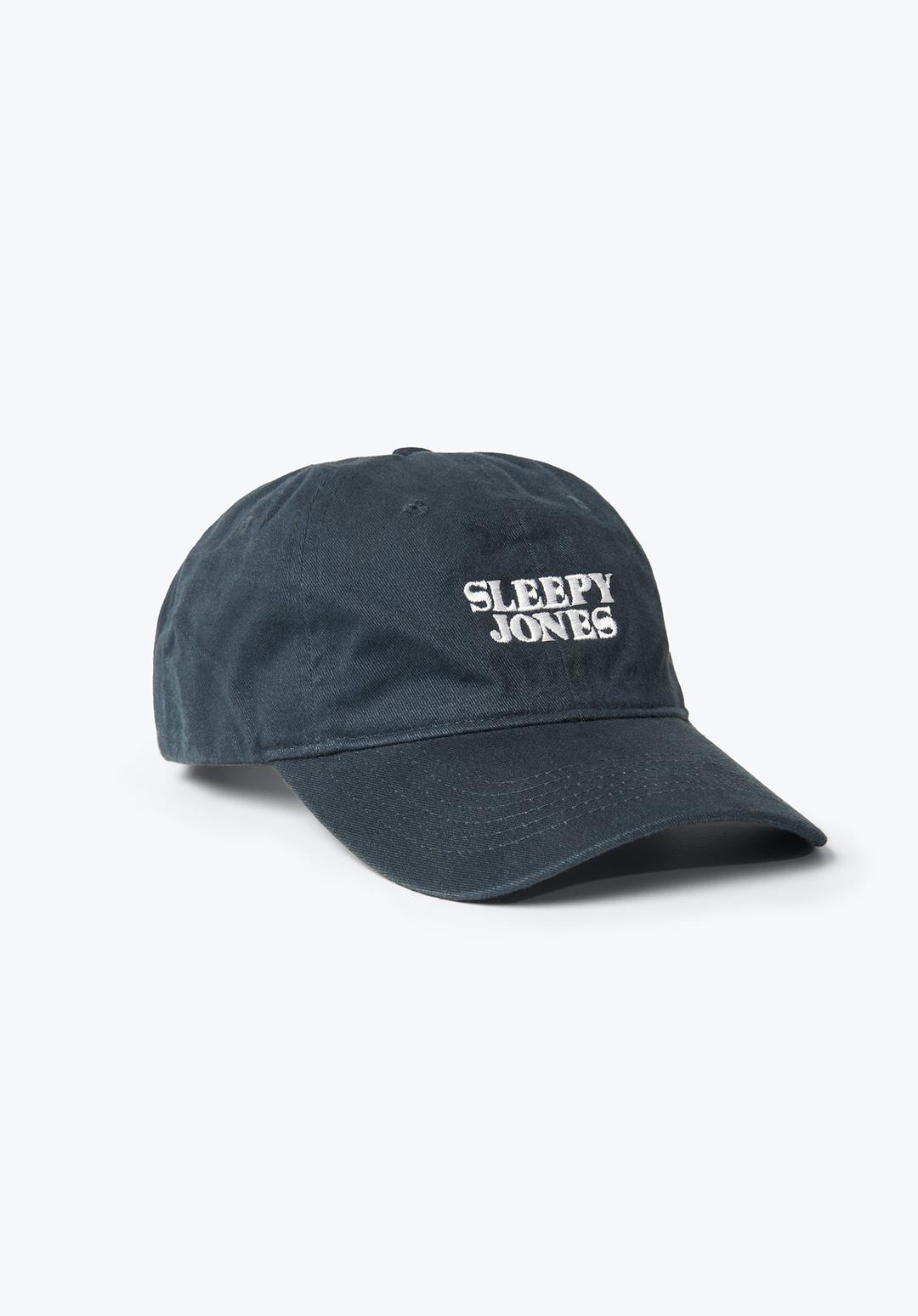 Sleepy Jones Logo Baseball Hat in Navy - Navy