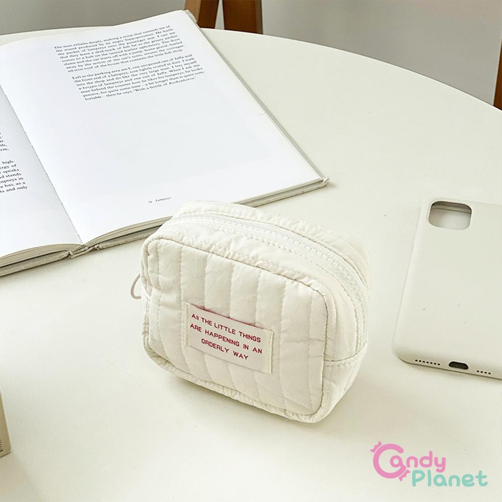 [당일출고 무배] 화장품 사각 정리 파우치 여행용품 퀄팅 여자 생리대 위생용품 케이스 캔디플래닛