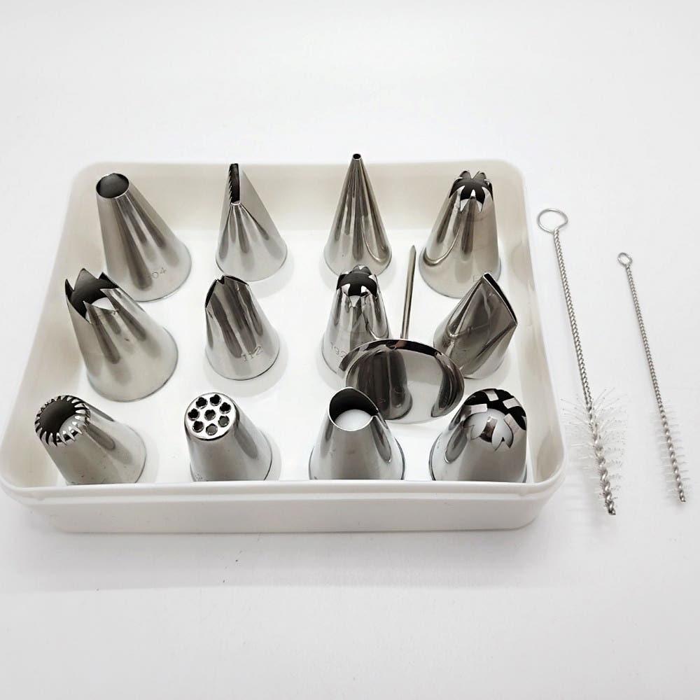 모양깍지 15종세트 베이킹조이 깍지브러쉬 꽃받침 짤주머니 깍지팁