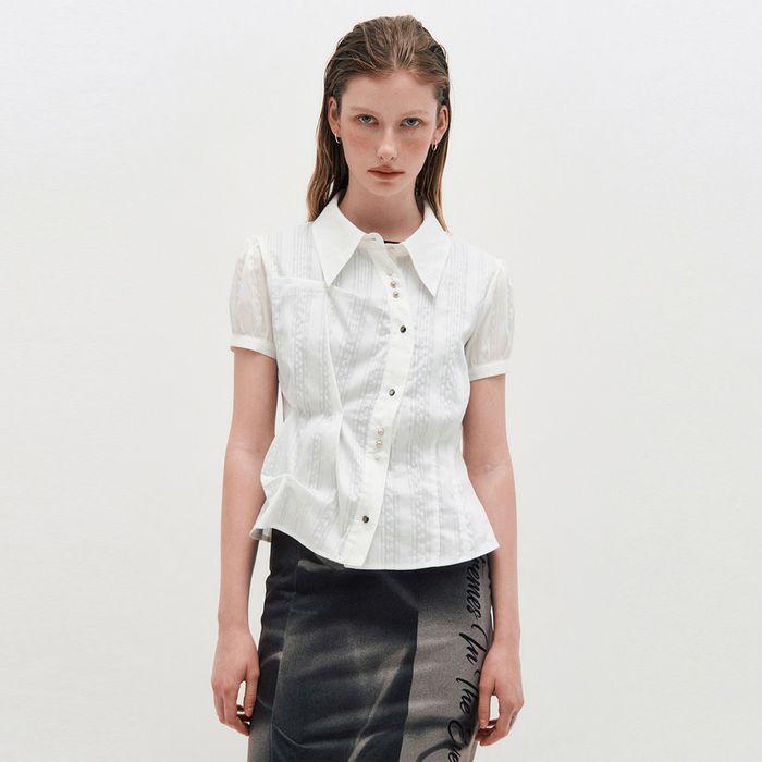 DOZI - Puffed Button Up Shirt _ OFF WHITE