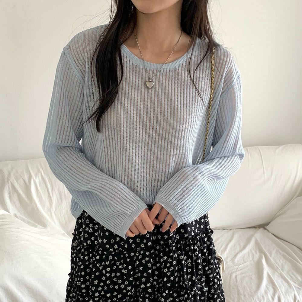 [라스트찬스][여름니트출근룩]미스트 라운드 니트