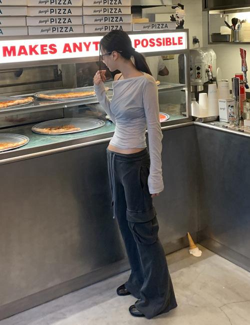 lyocell shirring tee