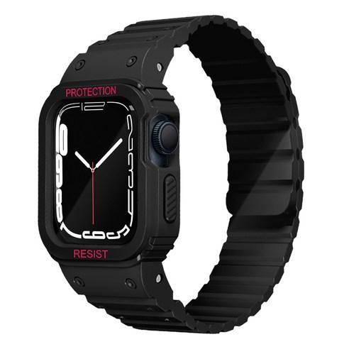 아이몰 애플워치 일체형 마그네틱 실리콘 스트랩 - 스트랩 | 쿠팡