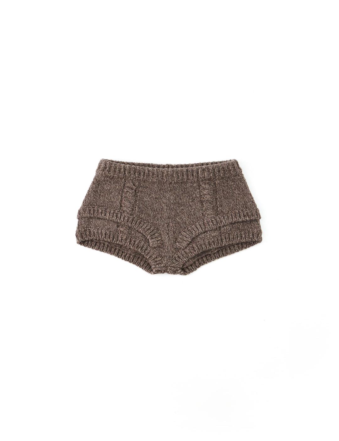 Rope knit shorts (brick)