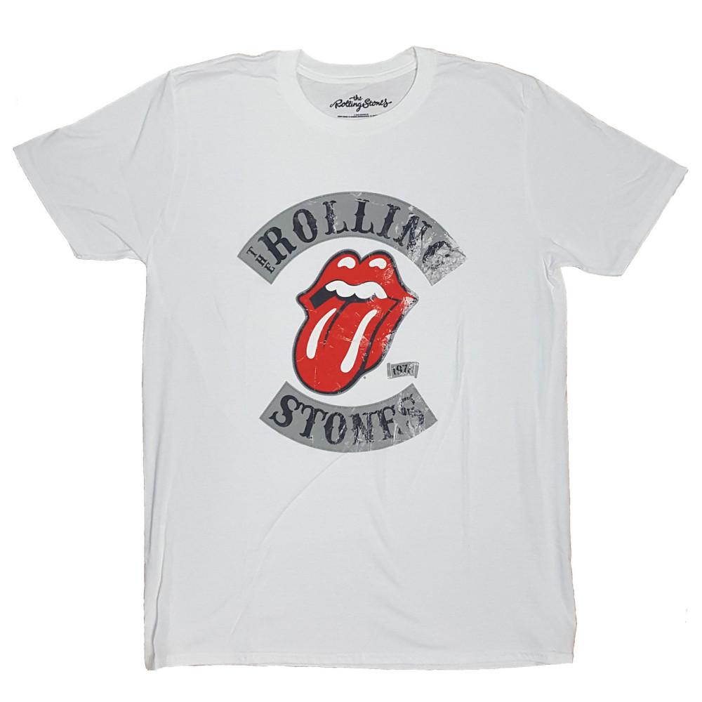 [L 국내배송] 공식 THE ROLLING STONES 더 롤링 스톤즈 Distressed Tour 78 반팔 티셔츠 (화이트)