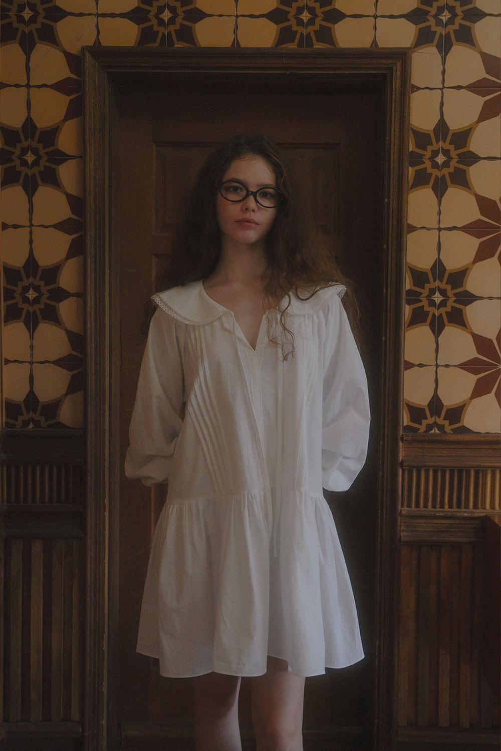 Poe collar onepiece_ivory