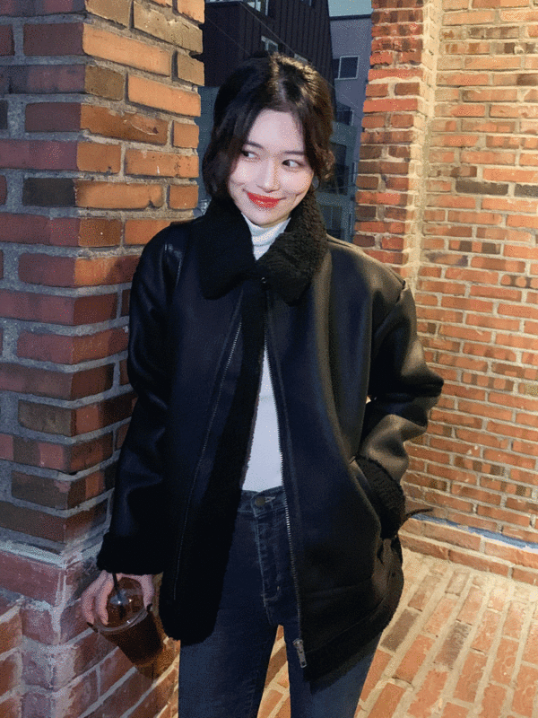 블라디 레더 무스탕 (2color)