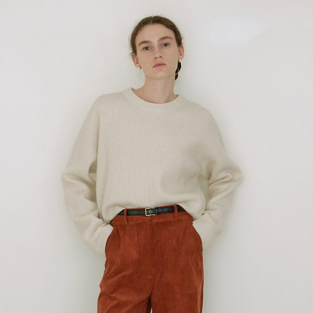 Series line - Cashmere drop round knit (IVORY)