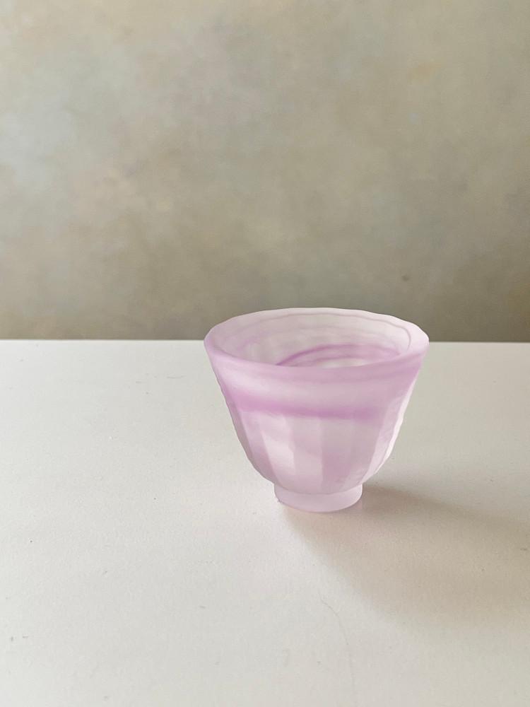 Pink marble glass