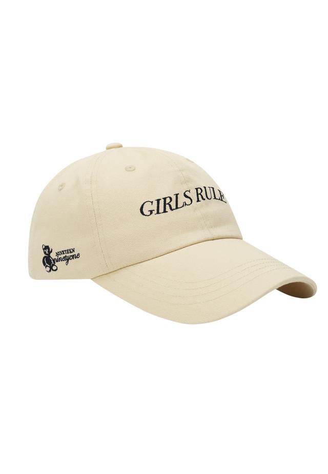 GIRLS RULE WASHING BALLCAP_BEIGE