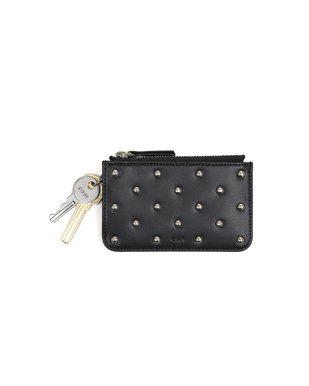 CARD HOLDER WALLET [BLACK STUD]