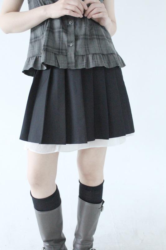 layer pleat skirt (2color)