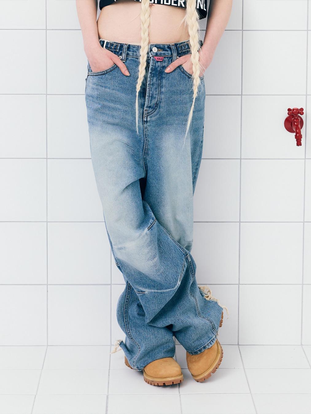 DESTROYED BIZZO PANTS BLUE