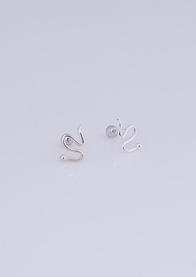 baby snake ball earring