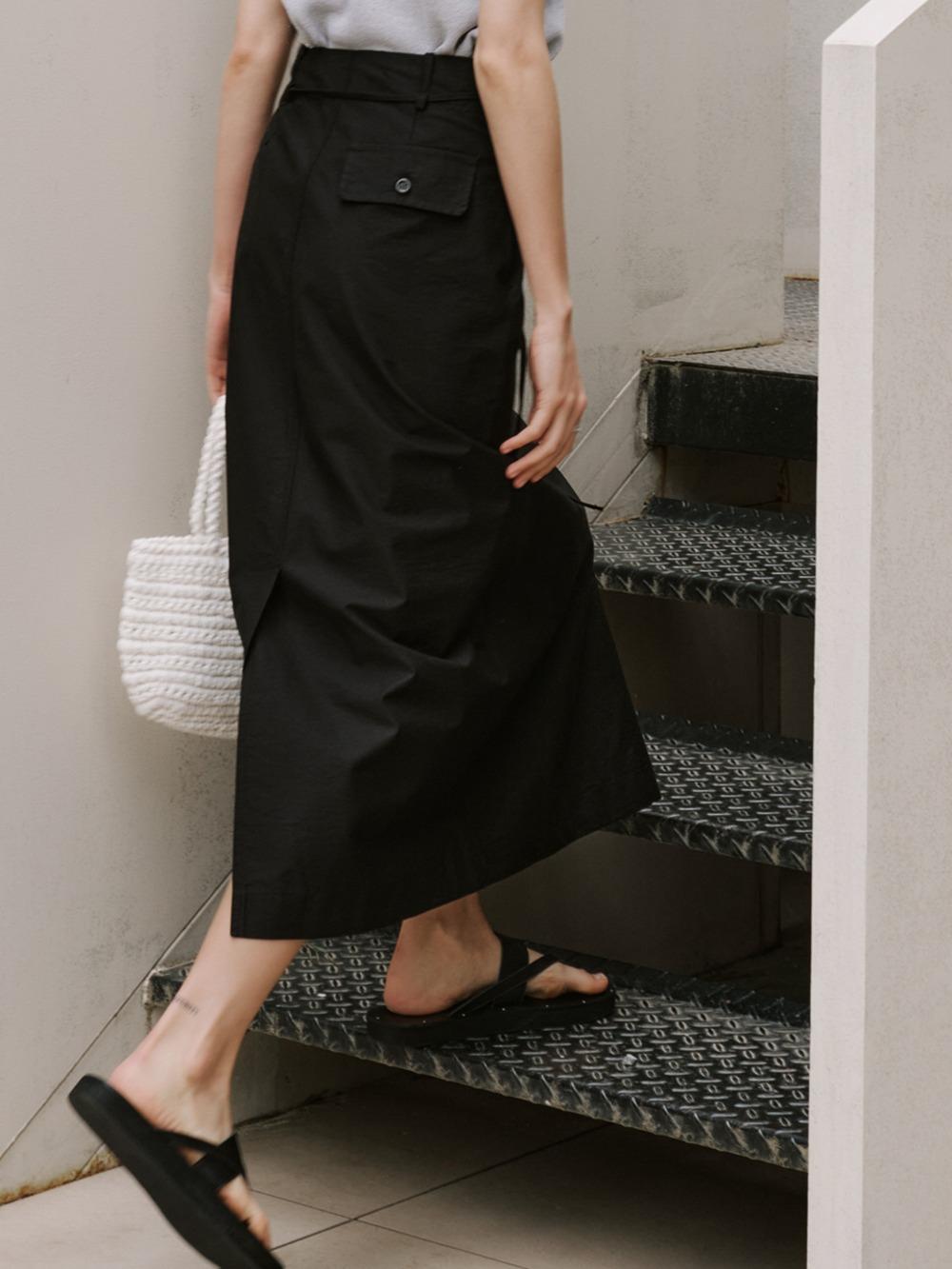 String maxi skirt_Black