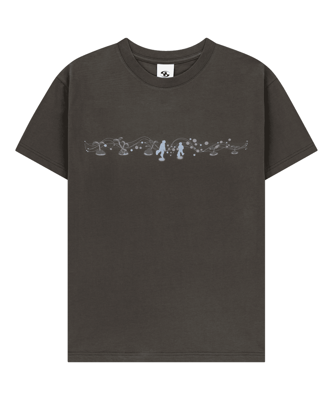 GREEN CIRCULAR T-SHIRT [BROWN]