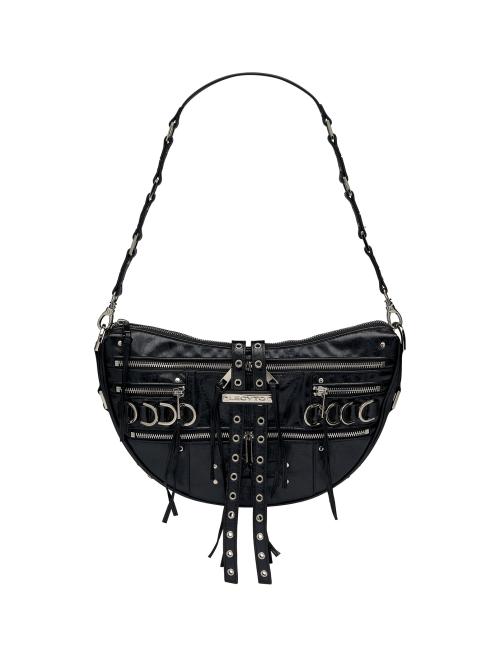 Tenacity Leather Shoulder Bag_[Black]