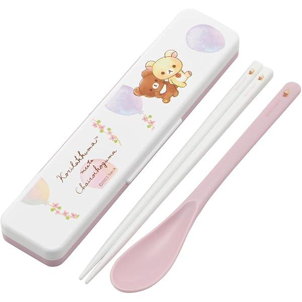 스케이터(Skater) 콤비 세트 젓가락 18cm 수저 세트 항균 성인용 코리락쿠마 ＆ & 코그마 일제 CCS3SAAG-A