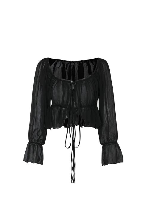 MERMAID SHEER CARDIGAN black