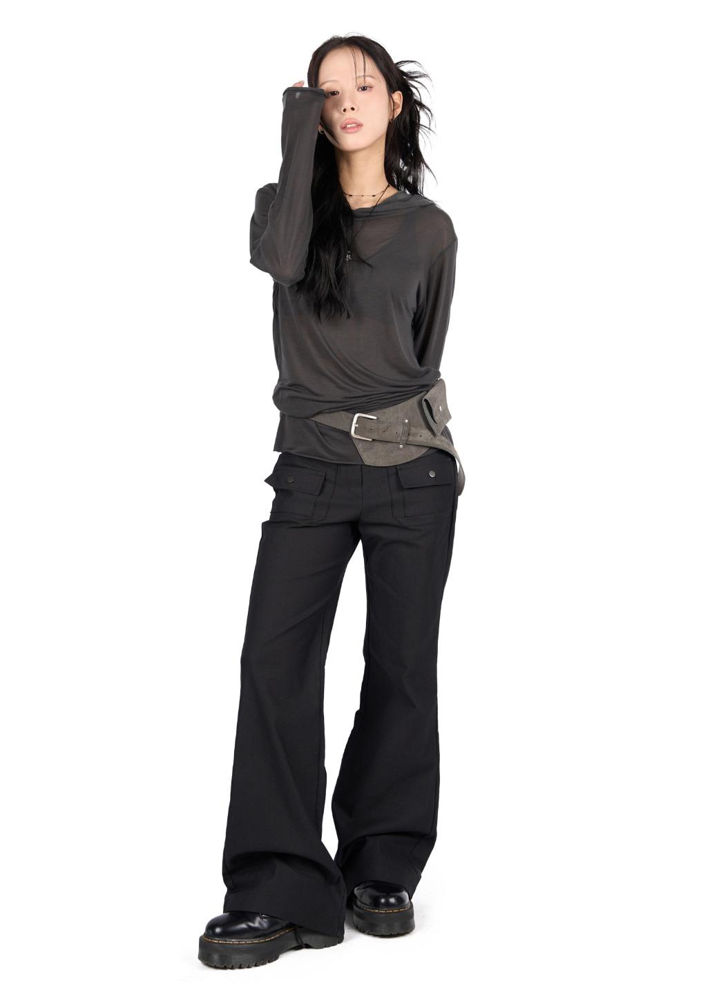 SLAB CARGO FLARE PANTS