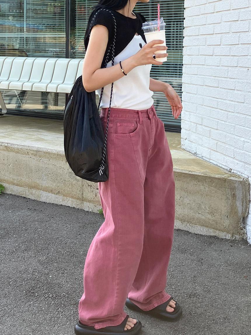 (unisex) 다잉 워싱 피그먼트 컬러 팬츠 3color