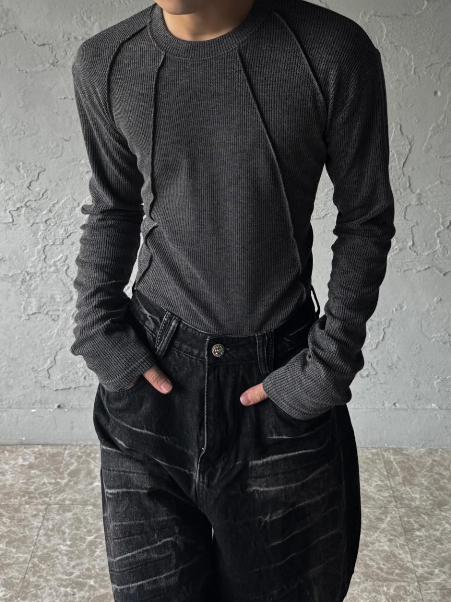 컷팅 머슬핏 롱슬리브 4color